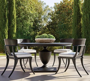 Modern <b>Black</b> Metal Outdoor Dining Set with Waterproof Cushions Contemporary Patio <b>Table</b> <b>and</b> <b>Chairs</b> Durable Weather Resistant - Product Image 1