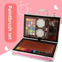 Ensemble de 145 crayons aquarelles en boîte en aluminium, cadeau pour enfants, ensemble complet de dessin et de peinture, anniversaire