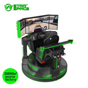 Simulateur de course automobile de réalité virtuelle commercial, machine de simulation de course automobile 9D <span class=keywords><strong>VR</strong></span> à trois écrans, simulateur de course automobile F1, jeu populaire - Product Image 3