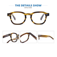 Gafas de Acetato de Diseño de Lujo, Monturas de Gafas de Acetato Gruesas y Modernas, Gafas Retro, Monturas Ópticas de Acetato