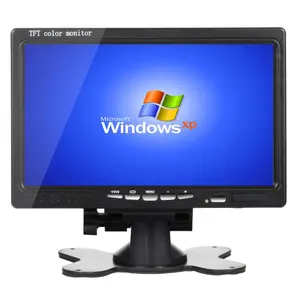 Microscopio con Monitor de escritorio para coche, dispositivo LCD LED de 7 pulgadas, 1024x600, IPS, HDM1, VGA, AV, BNC, entrada para CCTV, DVR