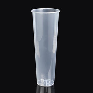 Yüksek kaliteli özelleştirilmiş tek kullanımlık 500ml PP çift Boba fincan şeffaf plastik bardak Milkshake yüzlü sert plastik bardaklar - Product Image 5