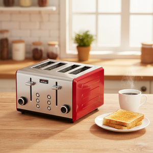 <span class=keywords><strong>Grille</strong></span>-<span class=keywords><strong>pain</strong></span> électrique Ousheng 4 tranches avec couvercle en plastique, fentes extra larges et contrôle électronique variable de la coloration - Product Image 4