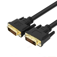 Cable de Video HD DVI Macho a DVI Macho, Chapado en Oro de 24K, 24+1, para Monitor de Computadora y Proyector