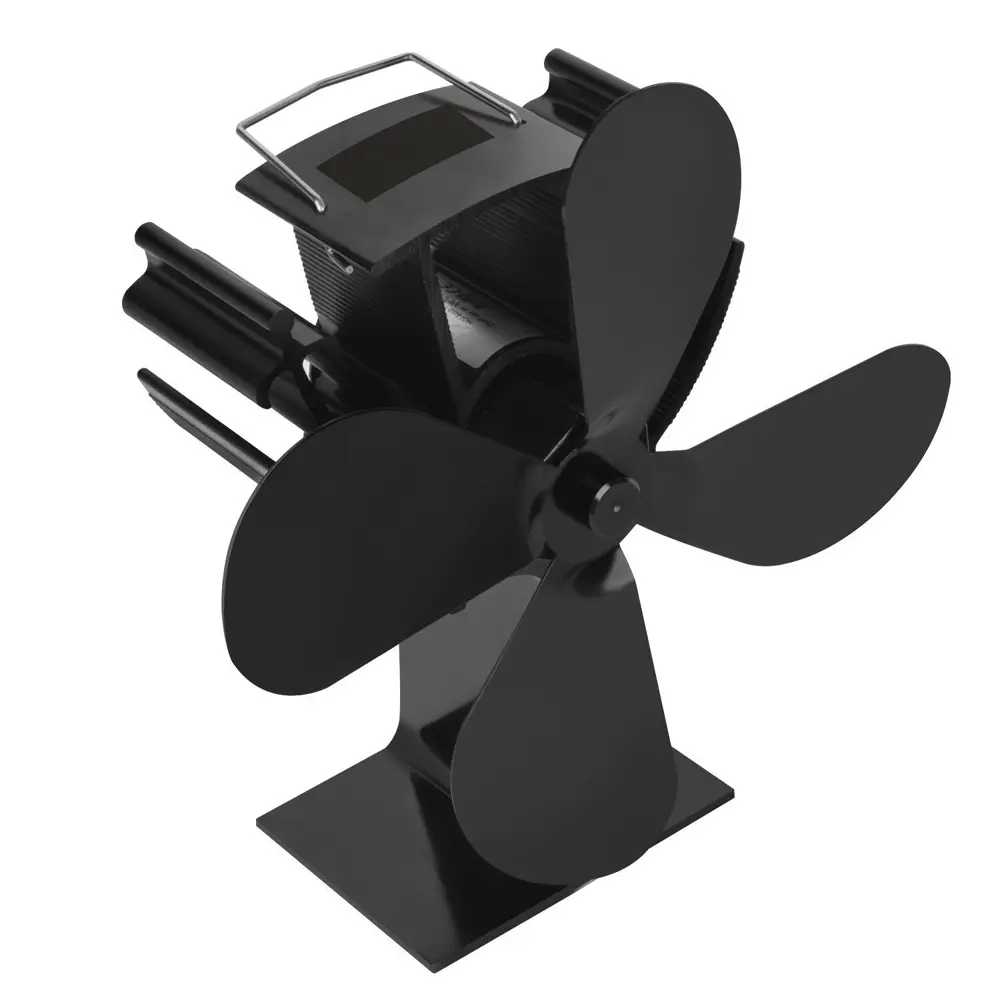 Upgraded Heat Powered Stove Fan for Wood/Log Burner/Fireplace 4-Blade Increases 80% More Warm air Than 2 Blade Fan