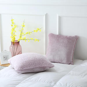 Funda de Almohada de Terciopelo con Cierre de Cremallera Cuadrado, Color Sólido, Personalizable, para Uso Doméstico, en Oferta - Product Image 3