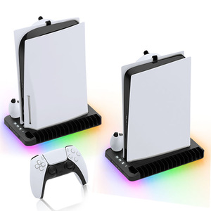 Bộ điều khiển kép sạc đứng cho Playstation 5 đa chức năng dọc quạt làm mát với lưu trữ trò chơi phụ kiện - Product Image 4