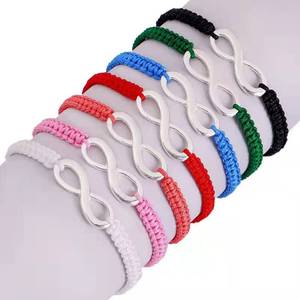 Atacado de pontos ajustáveis personalizados, pontos baratos ajustáveis de 8 formatos encantos trançados pulseiras de corda vermelha para os amantes presente jóias - Product Image 3