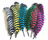 Plumes d'autruche jaunes/noires à barrettes, grandes, pour loisirs créatifs, 50-55 cm, plume décorative pour décoration intérieure, fête, carnaval, en vrac, aile