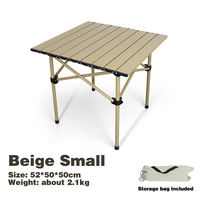 Table de Camping Pliante Portable en Aluminium Type « Egg Roll » pour Pique-Nique et Extérieur, avec Chaises