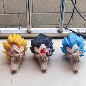 Statue en résine d'armure Saiyan endommagée par le combat de Vegeta avec effet d'énergie de <span class=keywords><strong>foudre</strong></span> bleue, figurine de collection d'anime pour les fans - Product Image 5