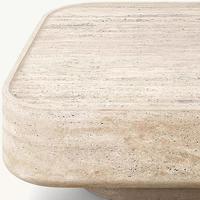 Stonekocc moderne marbre travertin pierre Vintage Table basse européenne plinthe naturelle Rectangle haut salon chambre