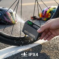 NEWO BL08 B Pompe à air portable mini pour vélo, étanche IPX4, avec gonflage rapide haute pression pour vélos de route et de montagne