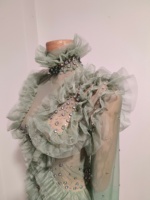 Robe Mini Rococo en Maille Transparente à Volants pour Anniversaire, Mariage, Bal de Promo, Soirée, Banquet, Robe Moulante en Cristal pour Femme, Tenue de Club