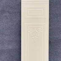Carrelage de sol en céramique blanc rustique de style français 300x1200mm avec moulures 3D et motif en relief mat pour usage intérieur