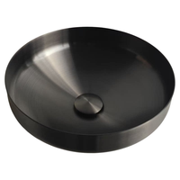 Meilleure vente : Évier de lavage des mains rond au design classique en SUS304 pour balcon, noir