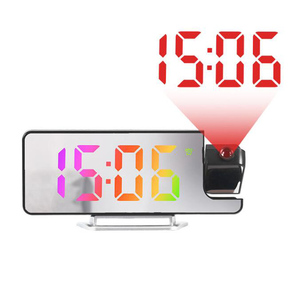 Horloge murale avec <span class=keywords><strong>projecteur</strong></span> LED et lumières changeantes de couleur, alimentée par USB, pour chambre à coucher et salon, décoration intérieure, cadeau - Product Image 3