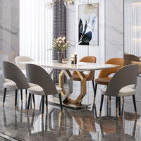 Base de table de salle à manger de luxe en acier inoxydable argenté, design moderne et personnalisé, pour hôtel, extérieur, 6 places, pour salon et atelier