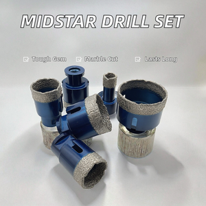 Set di Punte Diamantate Midstar 50mm M14 per Carotaggio, Sega a Tazza Brasata Sottovuoto per Piastrelle, Porcellana, Marmo, Granito, Mattoni - Product Image 1