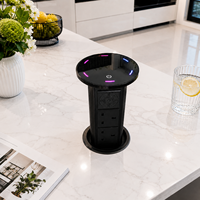 Prise intelligente universelle EU pour armoire de cuisine, étanche IP44, certifiée CE, avec 3 prises AC, 2 ports USB, 250V 16A
