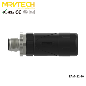 מחבר מסוף M12 באורך מותאם אישית, קוד PG11, נחושת, עמיד למים, 4/5/<span class=keywords><strong>8</strong></span> פינים, זכר, הרכבה בשטח, ניתן לחיבור חוט - Product Image 2