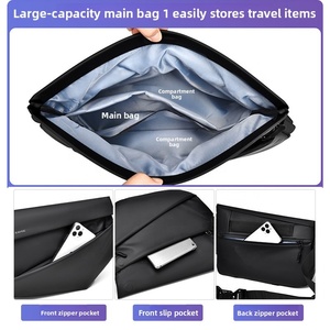 Bolso Bandolera de Alta Gama para Hombre, Estilo Motero, Impermeable, Portátil, Modelo de Tendencia Transfronteriza - Product Image 3