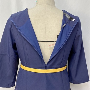 5XL / 6XL Pleated Dresses Church Women Dress Suits PLUS SIZE Dresses With Adjustable Belt - Product Image 3