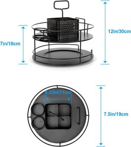 Spinner support de stockage d'épices de cuisine/support <span class=keywords><strong>mural</strong></span> de pot d'épices/support d'assiettes et de plats support de stockage de fil rotatif - Product Image 5