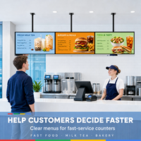 Écran d'affichage numérique LCD ultra-fin de 43 pouces avec CMS intégré pour restaurants et ascenseurs, système d'exploitation Android