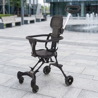 Poussette de voyage pour bébé, pliable, légère, résistante aux chocs, avec poignée réglable et harnais de sécurité, fabriquée sur mesure par une usine OEM.