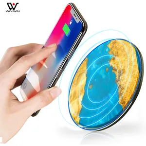 Colorful Resin Ornate Wireless Charging Phone 10W 15W Dropshipping Wireless Travel Charger