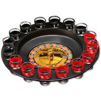 16-teiliges Trinkspiel-Set für Bar, KTV, Party, Unterhaltung, Glücksbringer, Schnapsgläser, Drehteller, Russisches Trink-Roulette-Spiel