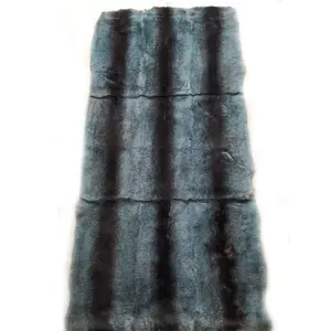 उच्च गुणवत्ता मोटी चिनचिला आलीशान रेक्स खरगोश फर परिधान के लिए त्वचा प्लेट कंबल