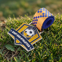 Zilverkleurige metalen zinklegering 3D emaille voetbal/voetbalmedailles fabrikant op maat gemaakte voetbalmedailles voor atleten souvenirs