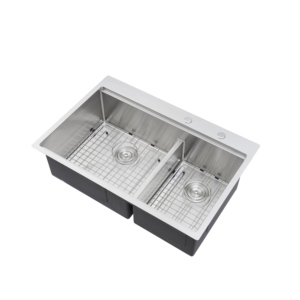 Fregadero Doble <span class=keywords><strong>de</strong></span> <span class=keywords><strong>Cocina</strong></span> <span class=keywords><strong>de</strong></span> Gran Capacidad <span class=keywords><strong>de</strong></span> Acero Inoxidable 304 para el Hogar, Lavado y Enjuague con Escurridor - Product Image 4