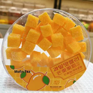 큐브 모양의 보라색 쫄깃한 달콤한 과일 맛 젤리 228g 병 포장 실온 보관 웨딩 간식 도매 - Product Image 2