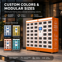 Casillero Inteligente Personalizado para Recogida de Comida con Ventanas de Vidrio para Restaurantes, Cafeterías y Zonas de Comida