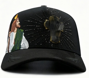 Gorra de béisbol bordada con estrellas al por mayor, unisex, de 5 paneles, de algodón, deportiva, informal, con patrón celestial y hebilla dorada de cobre. - Product Image 5