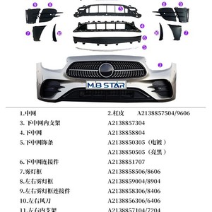 Mercedes-Benz E-Class Front Bumper Fog Light Bezel Connector A2138858306L/8406R/8506/8904 Plastic Screw Fixing - Product Image 1