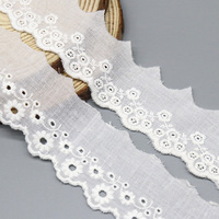 Usine en gros oeillet 5cm 100% coton couture personnalisé dentelle garniture à la main dentelle bordure pour robe