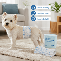 Vente en gros de bandes abdominales jetables pour chiens mâles, couches pour animaux de compagnie avec noyau SAP, protection contre les fuites et ajustement confortable
