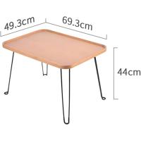 Support d'ordinateur portable pliable en bambou personnalisé avec surface en PU pour canapé et lit