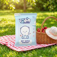 Lingettes désinfectantes écologiques non tissées de qualité bébé, sans alcool, multi-usages, lingettes nettoyantes, paquet de 10, jetables