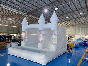 <span class=keywords><strong>Castillo</strong></span> Inflable Comercial Blanco, Casa de Brinco Inflable, Globo Inflable para Bodas - Product Image 1
