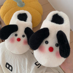 Hiver Fantaisie Mignon Maison Pantoufles Fourrure Antidérapant Intérieur PVC <span class=keywords><strong>Chien</strong></span> Cartoon Fuzzy Chambre Animal pantoufles <span class=keywords><strong>pour</strong></span> Femmes Filles - Product Image 3