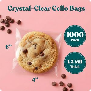 4 X 6 Cellophane <b>Bags</b> Self Sealing Food Grade For Baked Goods Packaging - Product Image 2
