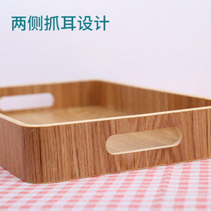 Japanese Style Rectangular Ash Wood <b>Tray</b> Solid Color For Coffee <b>Tea</b> Hotel Serving <b>Trays</b> - Product Image 5