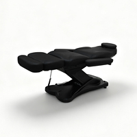 Fauteuil de soin électrique moderne noir pour salon de beauté, spa, tatouage, table de massage réglable, lit pour soins du visage et des cils, chaise d'esthéticienne