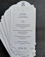 Cartes de menu personnalisées pour mariage et baby shower avec nom, impression typographique, style Ramadan, papier de qualité