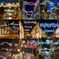 Decoraciones Navideñas Populares, Luces Decorativas Grandes para Calles, Luces de Navidad para Exteriores, Luces con Motivos 2D